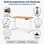Uncaged Ergonomics Rise Up 60"W Electric Adjustable Bamboo Standing Desk, Natural/White (RUWB)~#|#~EF937AA8-F1A4-450D-A38B1DD95EB904A6_sc7