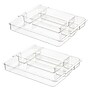 iDESIGN 6-Compartment Expandable Plastic Drawer Organizer, Clear, 2 Piece (29000M2)~#|#~EF94DF9F-8E9E-4B66-8047113F71D6D0B7_sc7