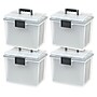 IRIS WeatherPro Portable File Box, Letter Size, Clear, 4/Carton (110351CT)~#|#~EF9580DB-8949-4B41-B4F7ABAA72B8C9D3_sc7