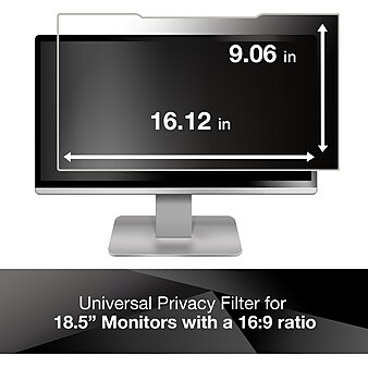3M Black Privacy Filter for 18.5" Widescreen Monitor, 16:9 Aspect Ratio (PF185W9B)