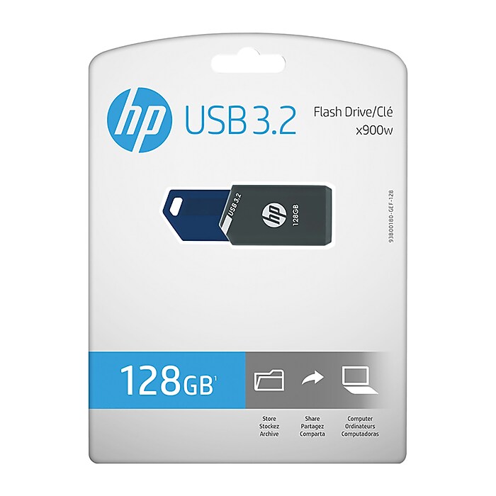 HP x900w 128GB USB 3.0 Flash Drive (P-FD128HP900-GE) | Staples