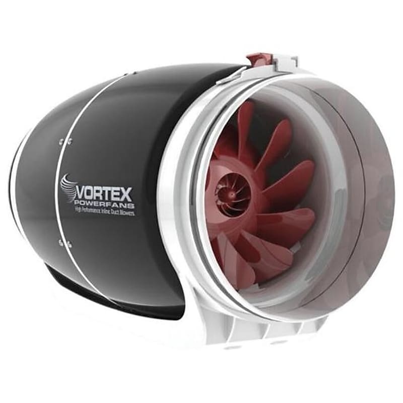 Panasonic Vortex S-Line 8" In Line Bathroom Fan, Black (S-800) image 1