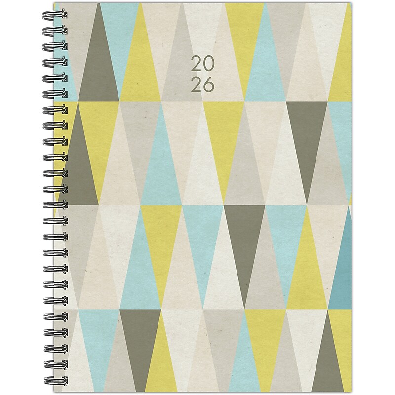 2026 Willow Creek Geometric Gray 6.5" x  Weekly & Monthly Planner, Paperboard Cover (56660) image 1