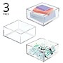 iDESIGN 3-Piece Plastic Stackable Drawer Organizer Set, Clear (28176M3)~#|#~EF9BF4EE-0841-4694-8CEF52D237411317_sc7