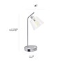 Simple Designs Sleek Essentials LED Desk Lamp, 15.75", with USB Ports, Silver (LD1074-SLV)~#|#~EFA6675F-EDD8-474B-B9D4F39E4093E66F_sc7