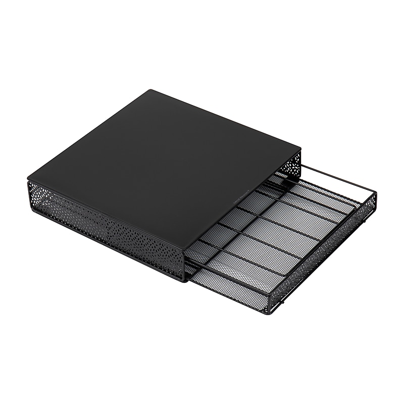 Mind Reader Metal Single Serve Coffee Pod Drawer, 36 Pod Capacity, Black (MTRAY-BLK) image 1