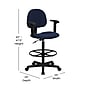 Flash Furniture Ergonomic Fabric Drafting Stool, Adjustable Arms, Navy Blue (BT659NVYARMS)~#|#~EFAF5972-DF20-417C-823F699B3A6F3A3A_sc7