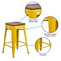 Flash Furniture Lily Industrial Metal Counter Height Stool without Back, Yellow, 4-Pieces/Pack (4CH3132024YLW)~#|#~EFB5C3C6-4D4E-4FFE-9EAA5BF80A0E1098_sc7