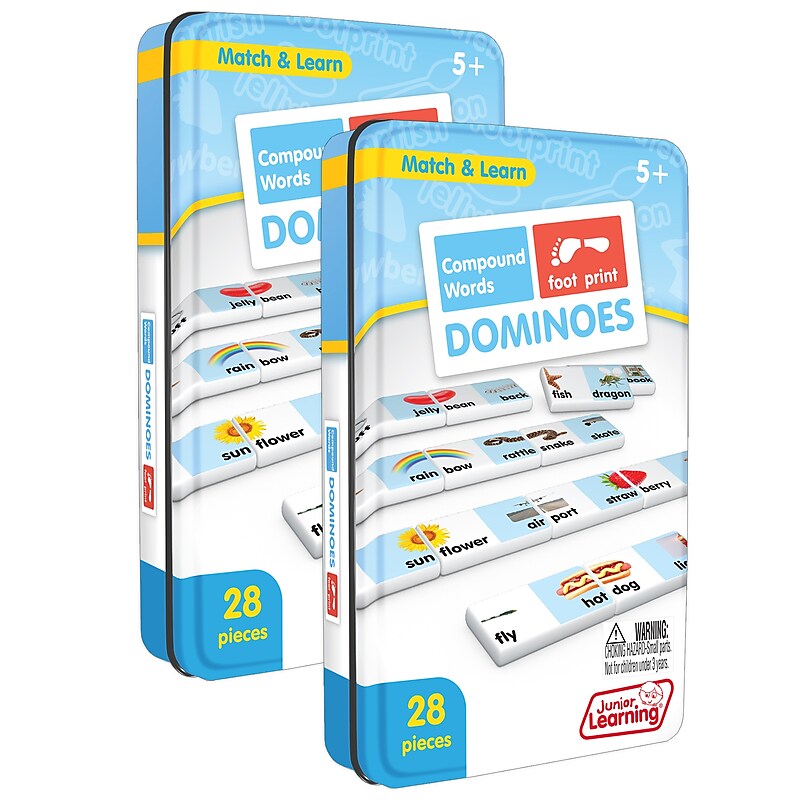 Junior Learning Compound Words Match & Learn Dominoes, 2/Bundle (JRL668-2) image 1