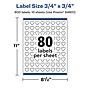 Avery Laser/Inkjet Multipurpose Labels, 0.75" x ", Glossy Clear, 800/Pack (94601)~#|#~EFB9D8C2-88F5-4E37-AECAC8276A4760C0_sc7