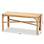 bali & pari Cacaban Natural Rattan Bench, Light Honey (211-12747-HiT)~#|#~EFBCBFBA-7A02-4F7B-9CA3CC19CB2E435E_sc7