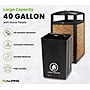 Alpine Industries Steel Outdoor Trash Can with Ashtray Dome Lid, 40 Gallon, Stone (472-40-STO)~#|#~EFC2F12D-61C6-4C12-82C79C96CDA9A698_sc7