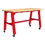 Learniture Ideate Series 72"W x 36"D Butcher Block Table, Beige/Red (LNT-NOR3006BB-RD-PK-SO)~#|#~EFC3CA43-1923-4388-BC595379EA392DD0_sc7