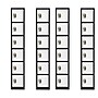 AdirOffice 72" 6-Tier Black and White Storage Locker, 4/Pack (ADI629-206-B-W-PKG-4)~#|#~EFCAAAF3-1643-4B18-A97331248AD10C5B_sc7