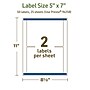 Avery Dissolvable Rectangle Multipurpose Labels, 5" x 7", Off-white, 50/Pack (94258)~#|#~EFCC0143-24FC-4C9A-8BDA5A54914115A9_sc7