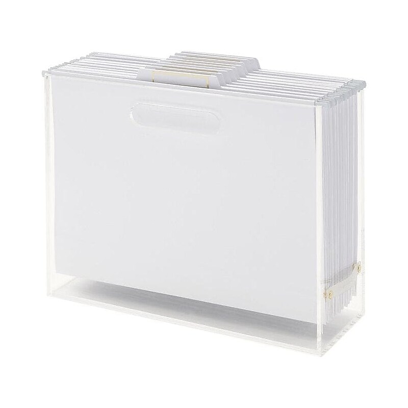 Russell+Hazel Acrylic Slim File Box Bundle, Letter Size, Clear (38594) image 1