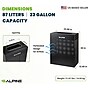 Alpine Industries Stainless Steel Trash Can, 23 Gallon, Black (ALP438-23-BLK-MK)~#|#~EFCCE261-7AA2-46E2-B3D70662CE48D358_sc7