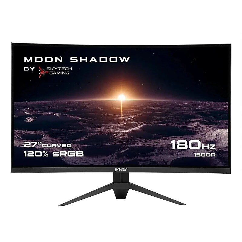 Skytech Moon Shadow 27" Curved 2K 180 Hz Gaming Monitor, Black (MT-MOONSHADOW-0001-B-SK) image 1