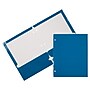 JAM Paper Glossy 3-Hole Punched 2 Pocket Cardstock Presentation Folder, Blue, 100/Carton (385GHPBUB)~#|#~EFD7369D-52B1-4ED0-8CB5053900D70212_sc7