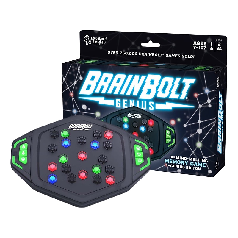 Educational Insights BrainBolt Genius, Handheld Electronic Memory Game, Ages 7+ (8436) image 1