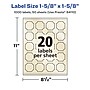Avery Pearlized Ivory Decorative Edge Multipurpose Labels, 1-5/8" x 1-5/8", Ivory, 1000/Box (94110)~#|#~EFE4F50B-9F5B-4F81-AC57D435D9C3ECF3_sc7