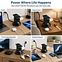 Uncaged Ergonomics USB-C Wireless 6 ft. Retractable Power Strip with 15W Wireless Charger, 4-Outlet, Black (WRPS-2-Black)~#|#~EFE75A39-5636-4397-98B06B6BD6B67A70_sc7