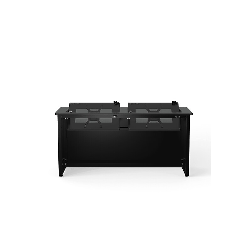 VersaDesk Enclosed Revolution 60"W Computer Desk, Black (RSD6030-BB) image 1