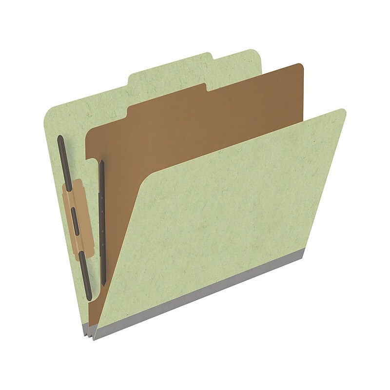 Medical Arts Press Pressboard Classification Folder, 1 Divider, 2" Expansion, Letter Size, Peridot Green, 10/Box image 1