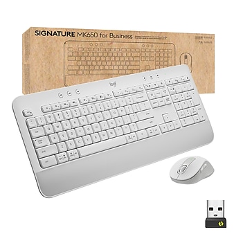 Logitech Signature MK650 Combo for Business Wireless Mouse and Keyboard, Off-White (920-011018)