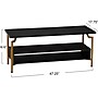 Household Essentials Crown Console TV Stand, Screens up to 50", Black Oak/Gold (8241-1)~#|#~EFED4C29-BB0E-4423-821BA681F0F26F00_sc7