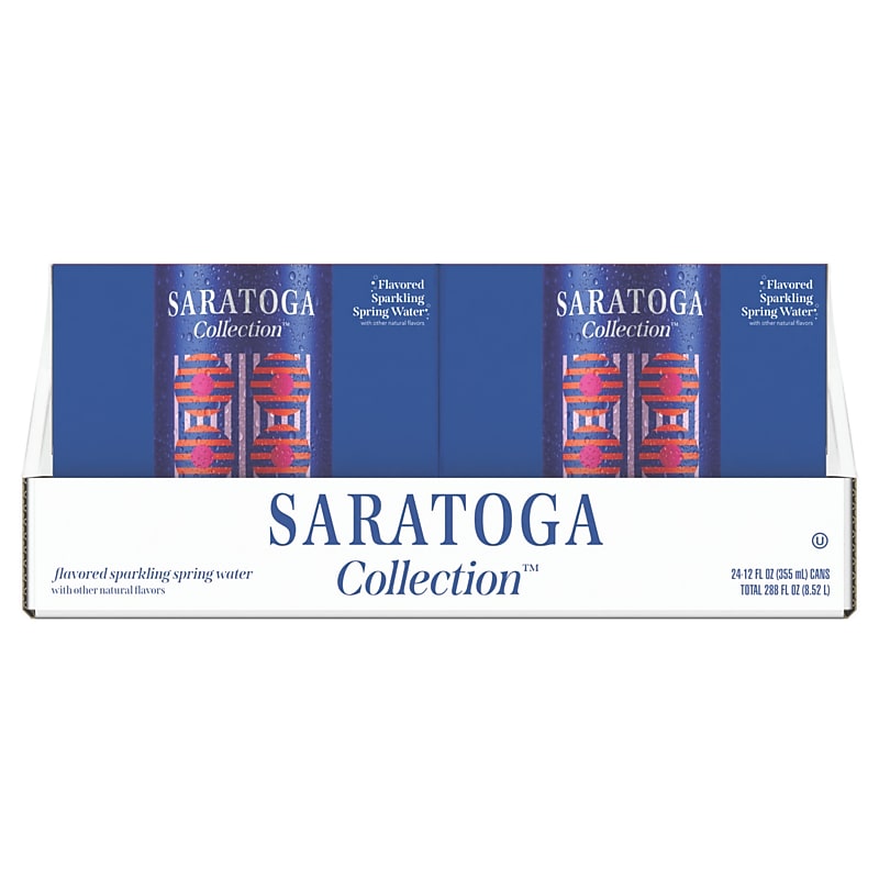 Saratoga Peach Flavored Sparkling Purified Water, 12 oz., 6 Cans/Case, 6 Cases/Carton (STG-19991052) image 1