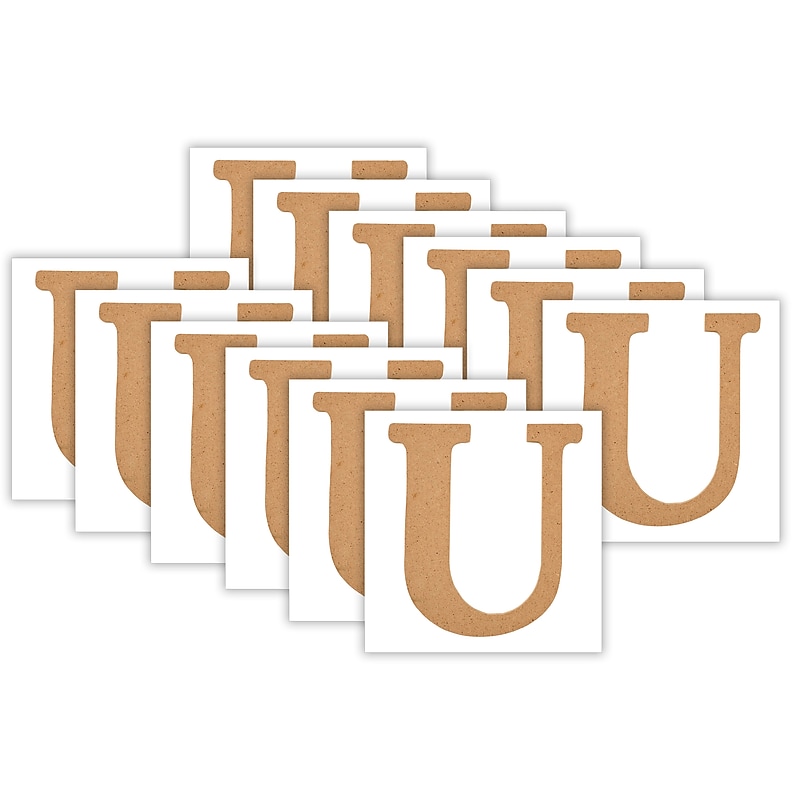 Plaid MDF Letters, 5", Brown Oxide, 12/Pack (PDE63574-12) image 1