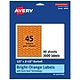 Avery Laser/Inkjet Multipurpose Decorative Edge Labels, 0.5" x 2.5", Bright Orange, 3600/Box (94749)~#|#~EFF975E8-B638-4552-B3CDE3470912256F_sc7