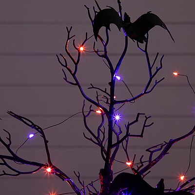 Nearly Natural Pre-Lit Artificial Halloween Black Spooky Twig Tree - Thumbnail 4