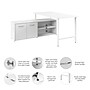 Bush Business Furniture Hustle 60"W Computer Desk and Low Storage Cabinet with Doors and Shelves, White (HUS011WH)~#|#~EFFB0246-201E-4D07-97643C202A65EA5D_sc7