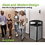 Alpine Industries Steel Outdoor Trash Can with Dome Lid, 40 Gallon, Silver, 2/Pack (ALP471-40-SIL-2PK)~#|#~EFFCB3EE-F812-4ACB-A1CF31871E09CED8_sc7