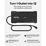 Plugable 12-Outlet 4320 J Surge Suppressor, 6 ft., Black (PS12-USB2B)~#|#~F006B281-5A55-4958-8F41A6470DB46A7D_sc7