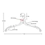 Nahanco 17" Plastic Middle Heavy Weight Dress Hanger, Clear, 100/Pack (505)~#|#~F006B6D5-FA38-4412-99251FFBAC91BA86_sc7
