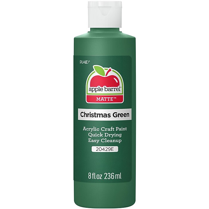 Apple Barrel Acrylic Paint Matte, 8oz., Christmas Green, 6/Pack