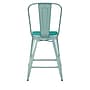 Flash Furniture Carly Indoor-Outdoor Counter Height Stool with Back, Mint with Mint Seat (ET353424MINTP1M)~#|#~F0082E09-72B8-4293-BEFF0DD5C145E026_sc7
