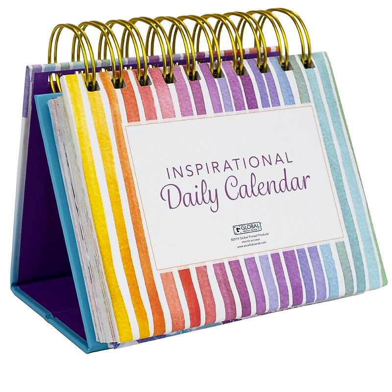 2026 Global Printed Products Rainbow 6" x 6" Day-to-Day Calendar (GPP-0028) image 1