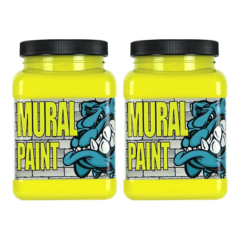 Chroma Mural Acrylic Paint Jar, Smiley Face, 16 oz., 2/Bundle (CRM2509-2) image 1