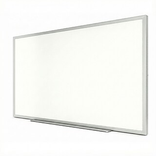 Luxor Magnetic Porcelain Dry-Erase Whiteboard, Aluminum Frame, 48