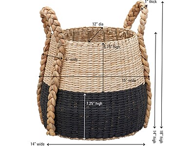 Household Essentials Terra Cattail/Paper Storage Basket - Thumbnail 4