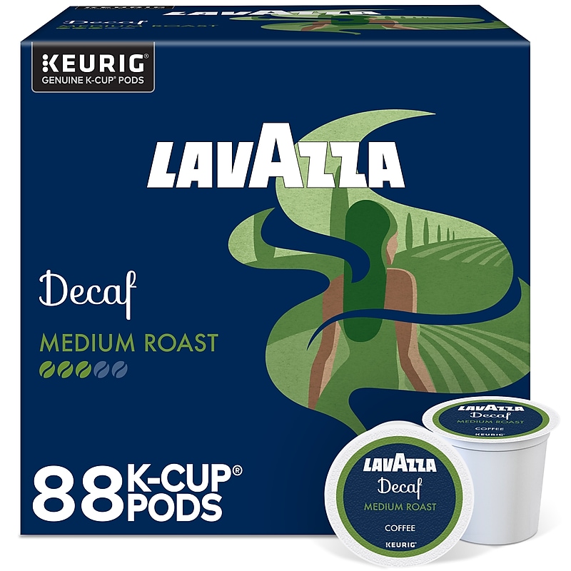 Lavazza Classico Decaf Coffee Keurig® K-Cup® Pods, Medium Roast, 88/Carton (5000382581CT) image 1