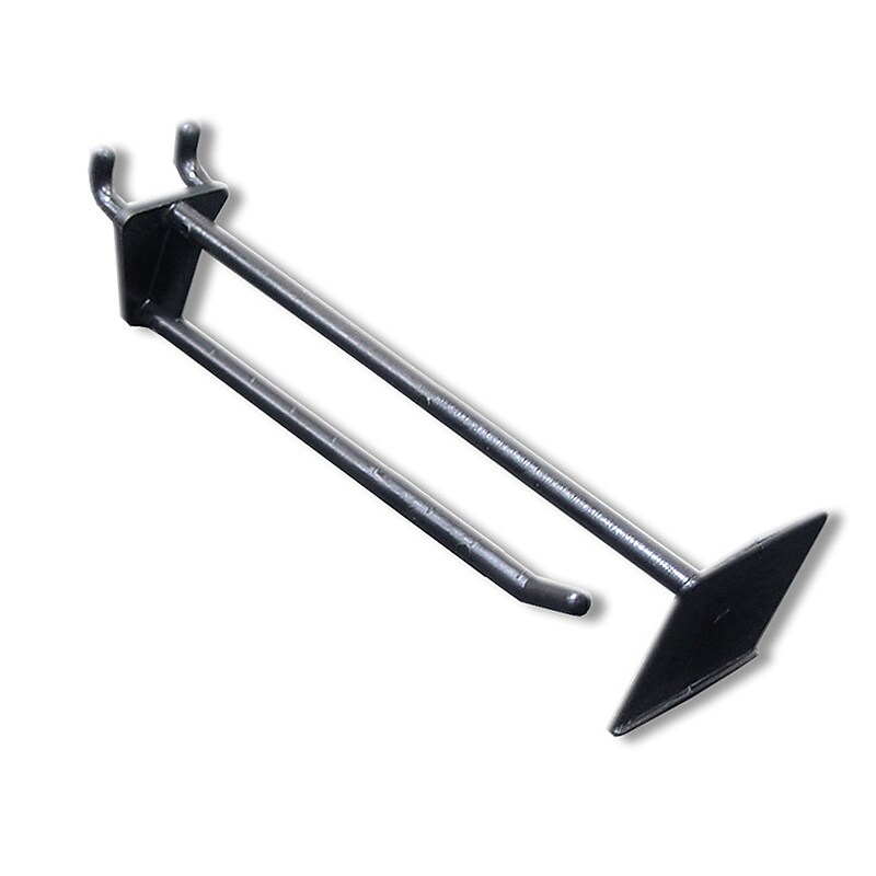 Global Approved  Opaque Plastic Pegboard Scan Hook, Black - Pkg Qty 50