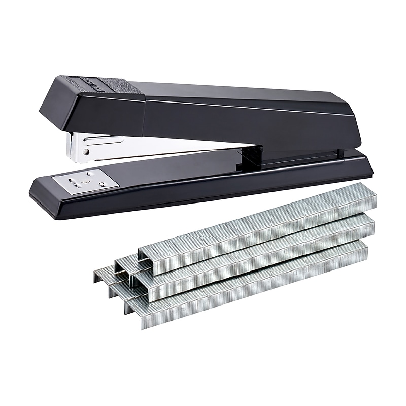 Bostitch No-Jam Desktop Stapler, 25-Sheet Capacity, Staples Included, Black (3713) image 1