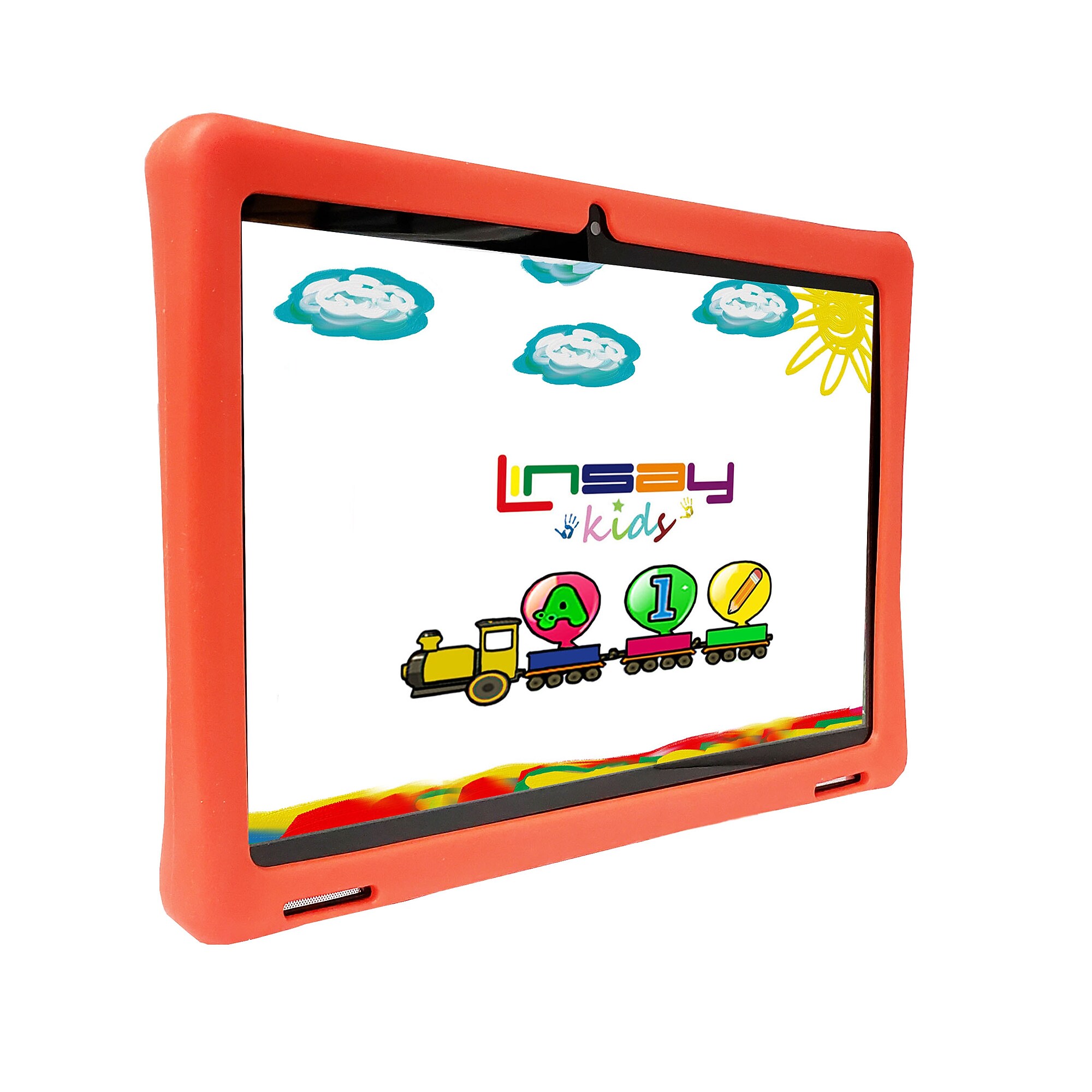 Linsay Octa Core 10.1″ Tablet, 128GB Storage, Android 15, Bundled with Red Kids Case (F10IPGKIDSR) Sansujyuku sansujyuku.com