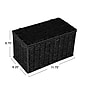 Household Essentials Small Handwoven Paper Rope Wicker Basket with Lid, Black (HE1193)~#|#~F0320C6B-AAFB-4B56-827D2373B9B1FDC7_sc7