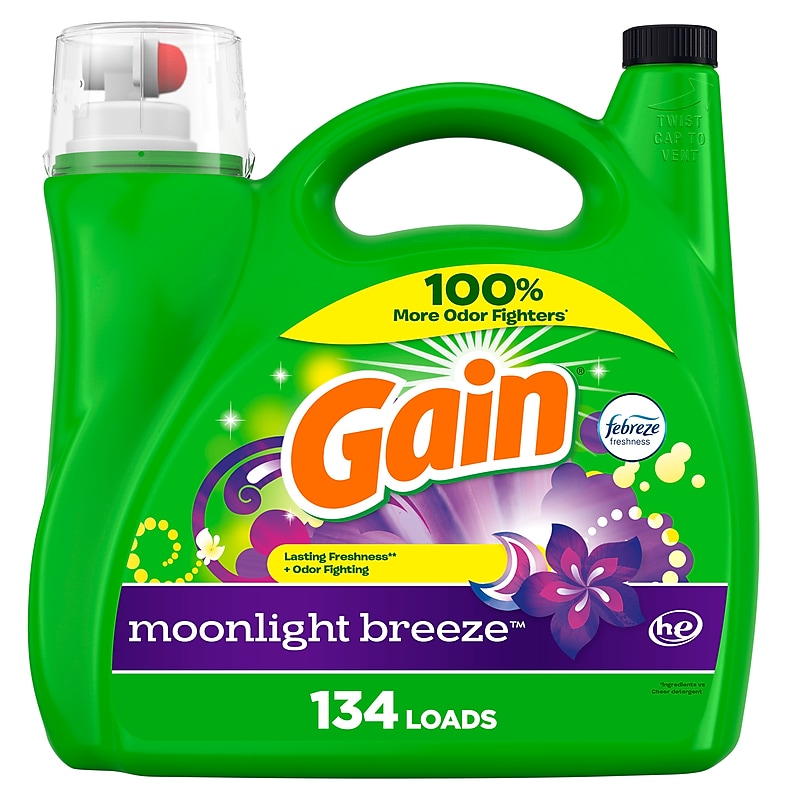 Gain HE Liquid Laundry Detergent, Moonlight Breeze, 134 Loads, 194 fl.oz. (19112) image 1